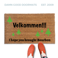 Custom for Susan Bourbon Velkommen Trees doormat