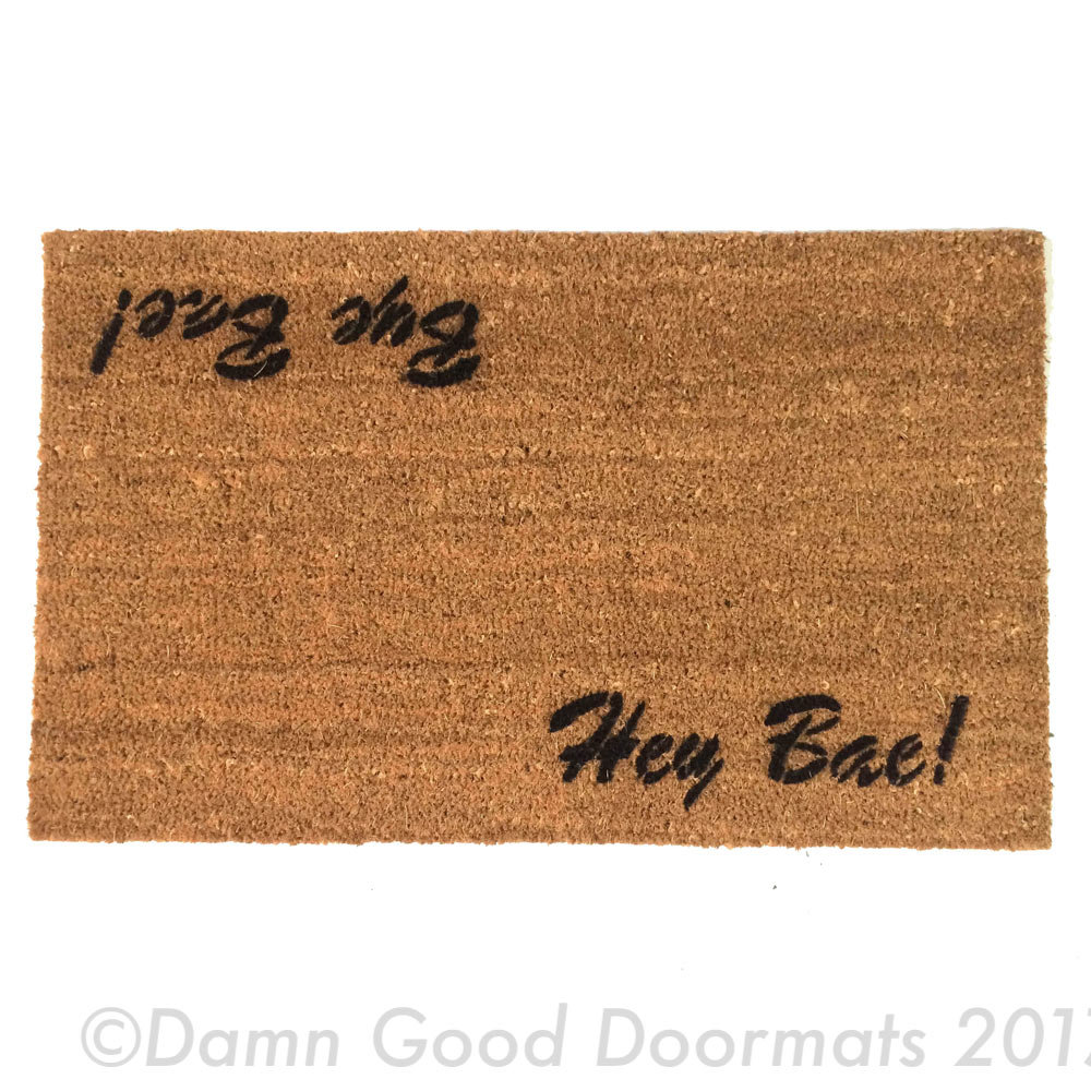 Hey Bae, Bye Bae doormat