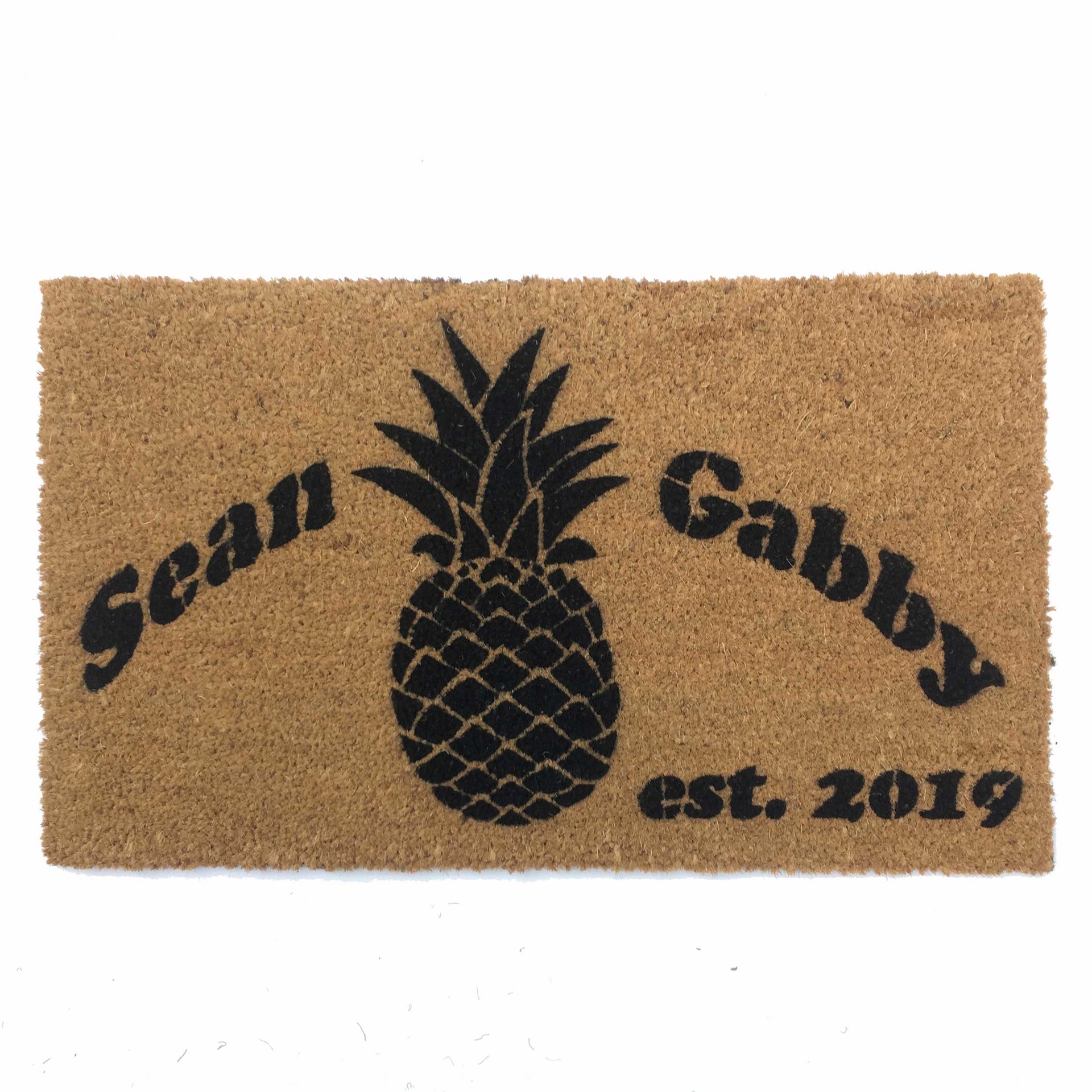 Pineapple boho style doormat