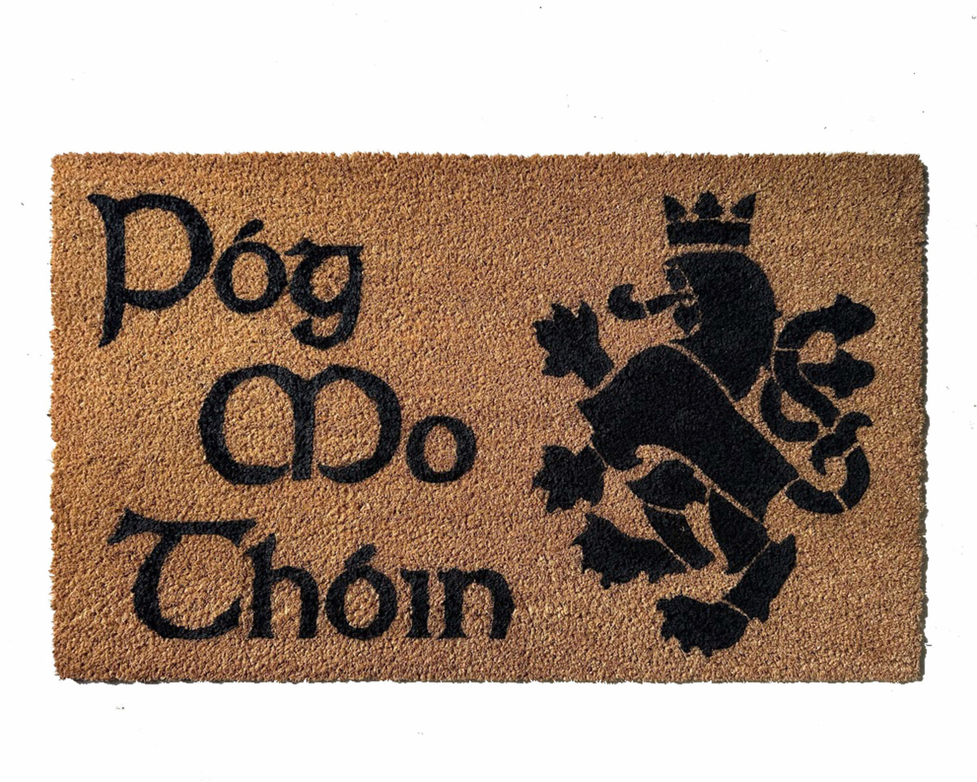 Póg Mo Thóin Irish kiss my ass Heraldic Lion Medieval Welcome doormat