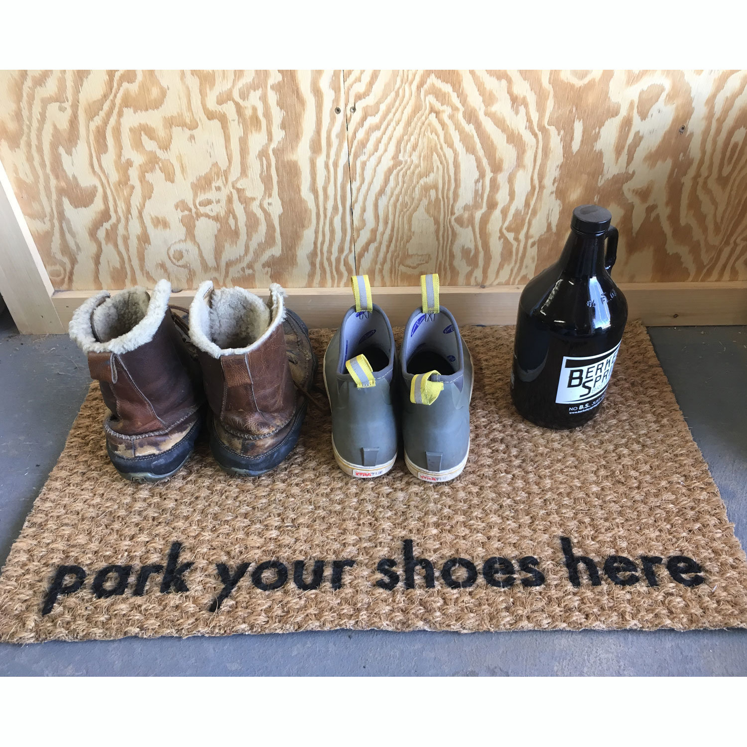 No Monkey Business funny welcome doormat