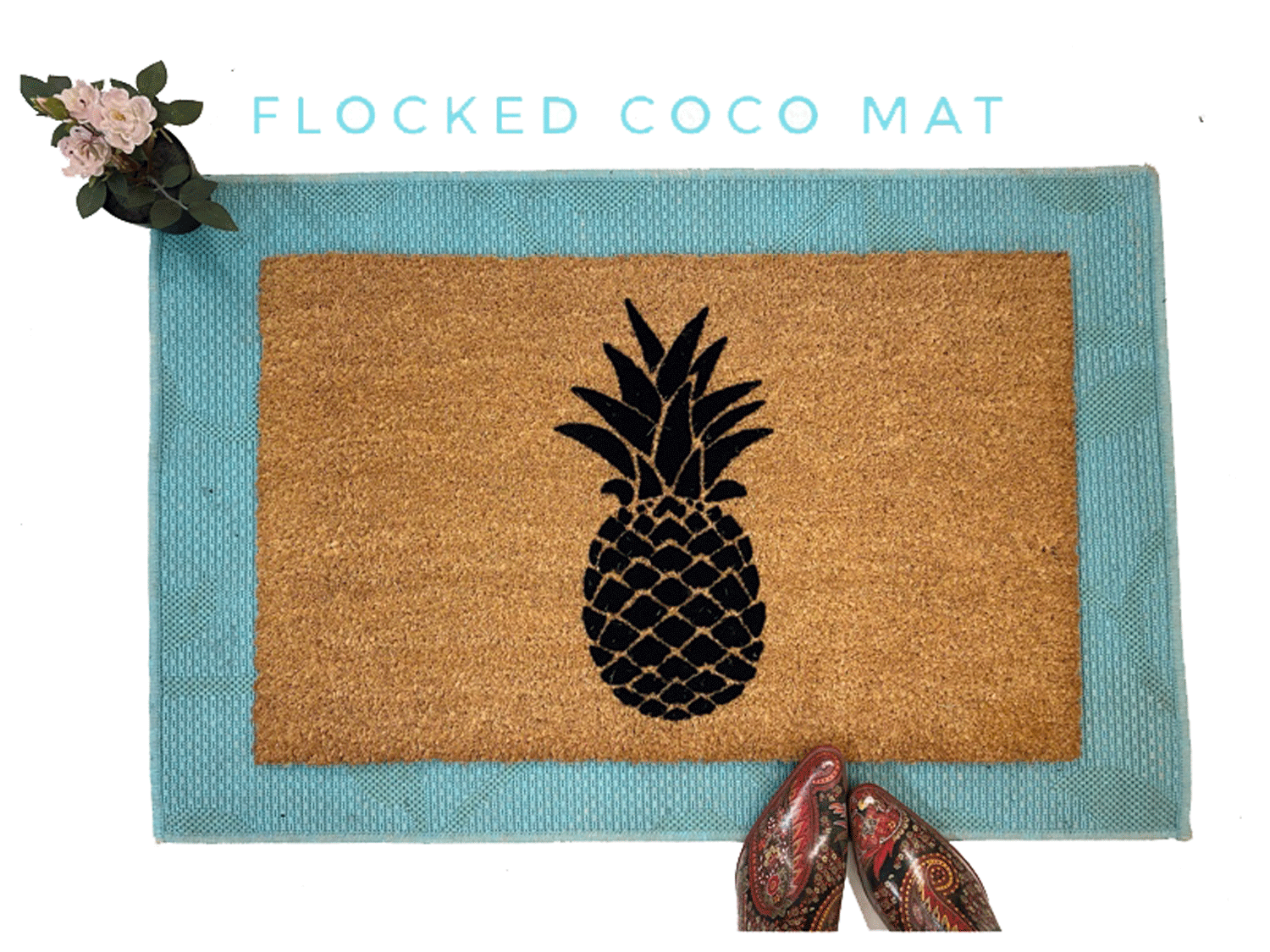 Pineapple boho style damn good doormat