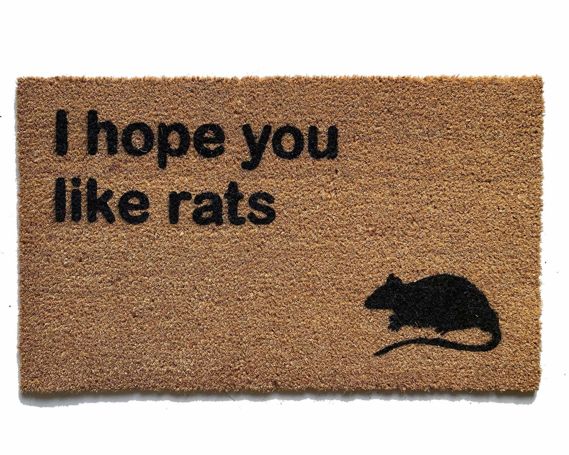 I hope you like rats funny halloween doormat
