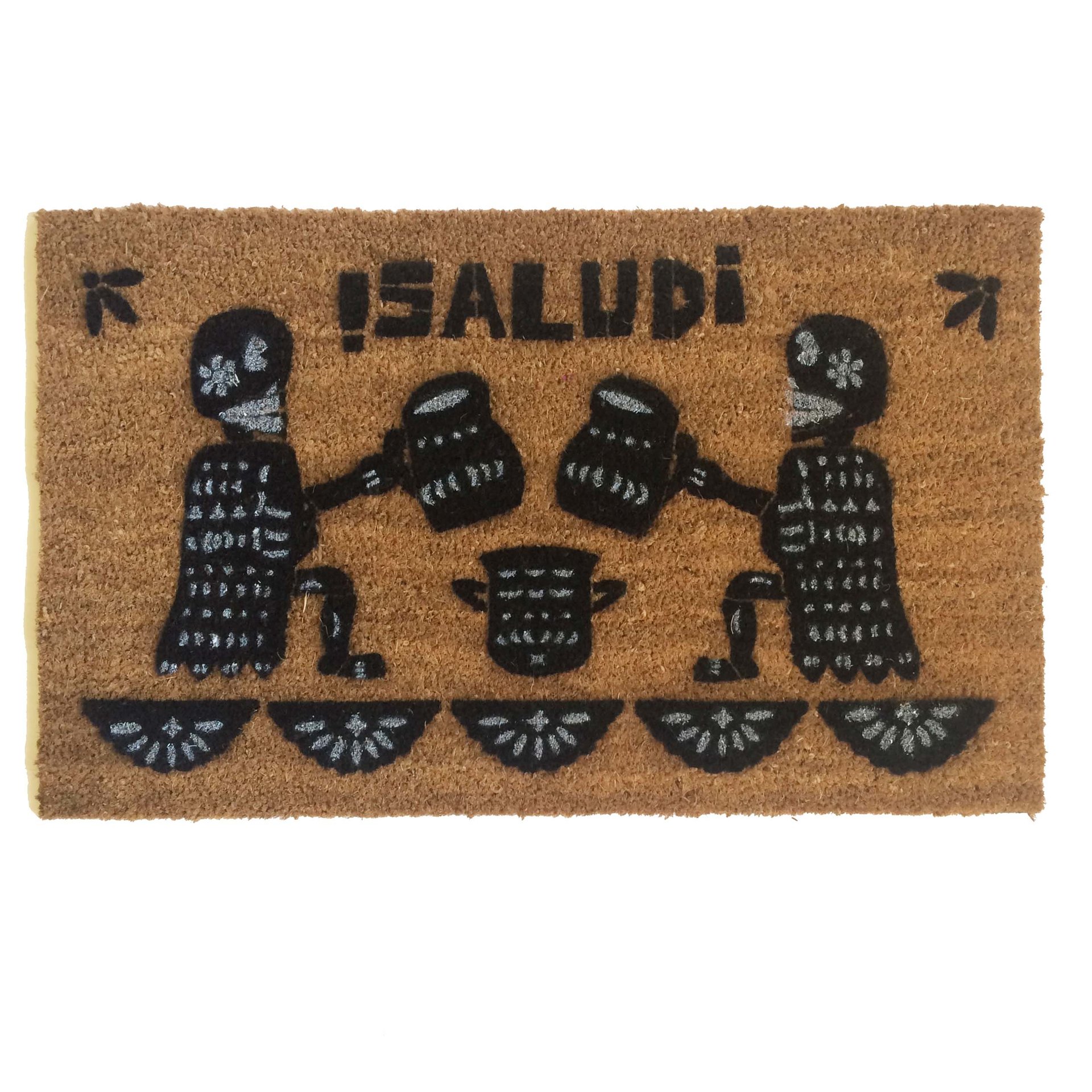 skeleton couple Mexican Day of the Dead doormat. Dia de las Muertos