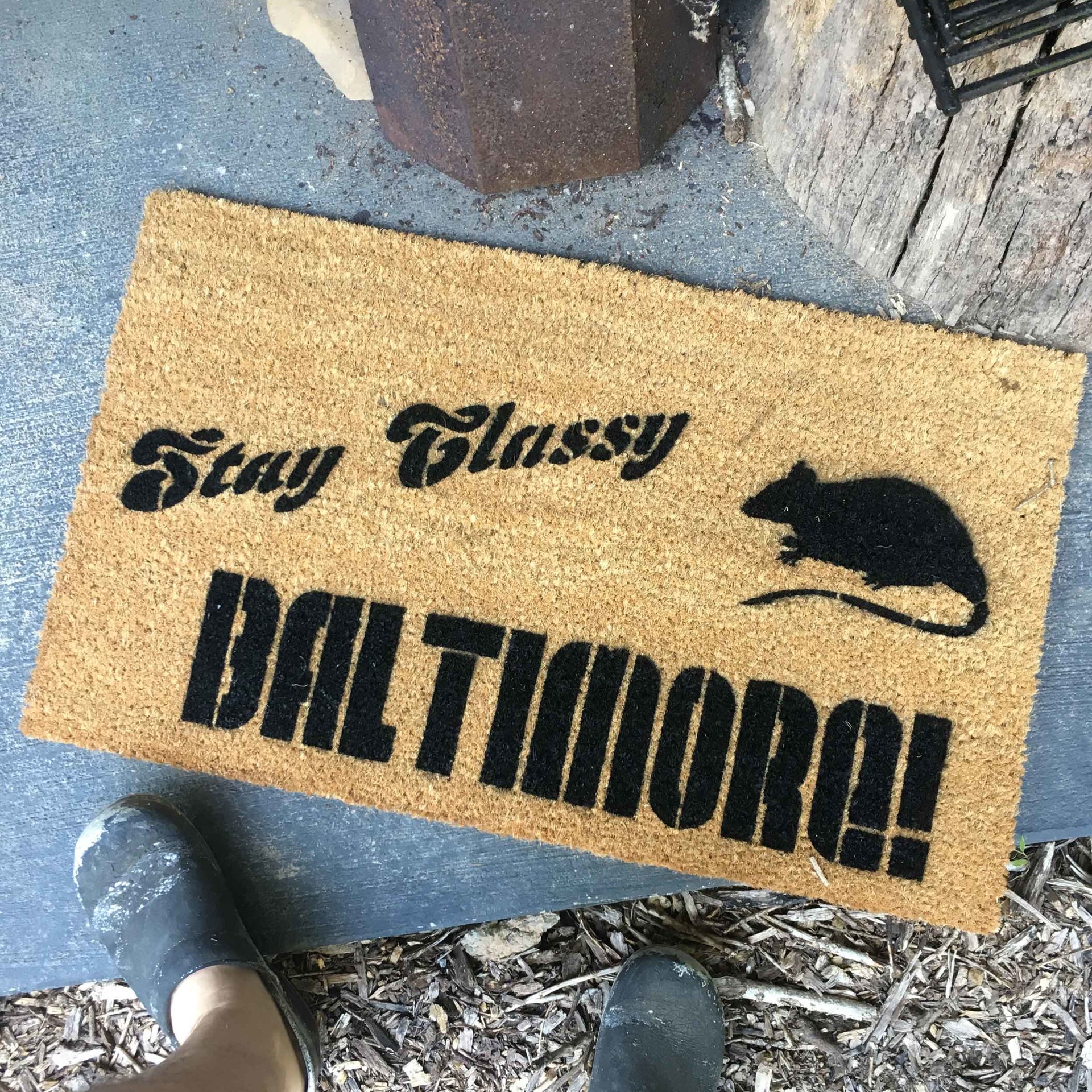 Anchorman/ Ron Burgundy tribute- Stay Classy BALTIMORE! RAT doormat