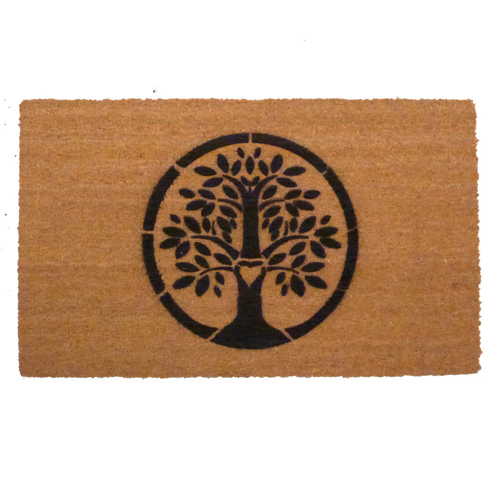eco-friendly Tree of Life Hippie Love doormat