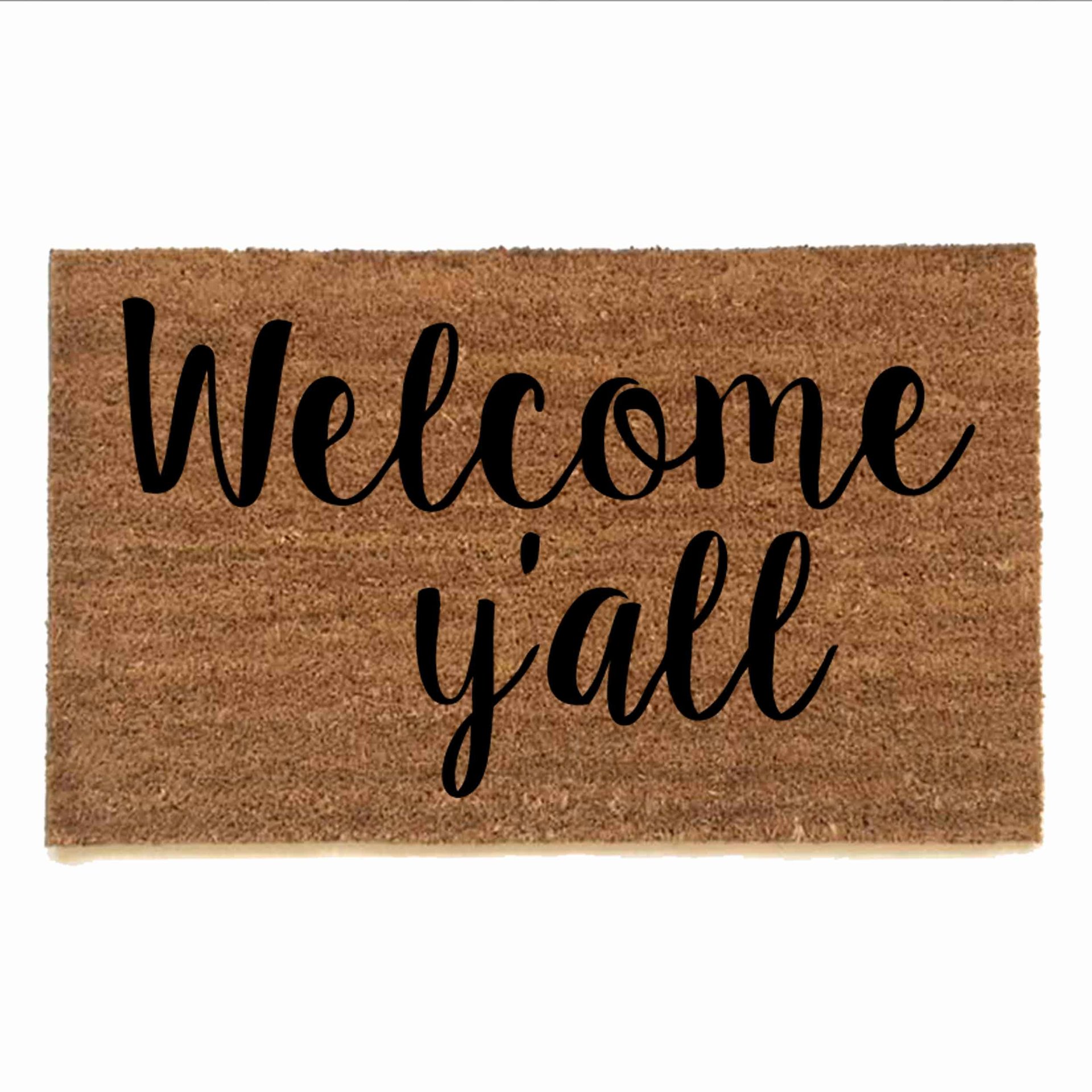 Welcome Y'all outdoor coir doormat