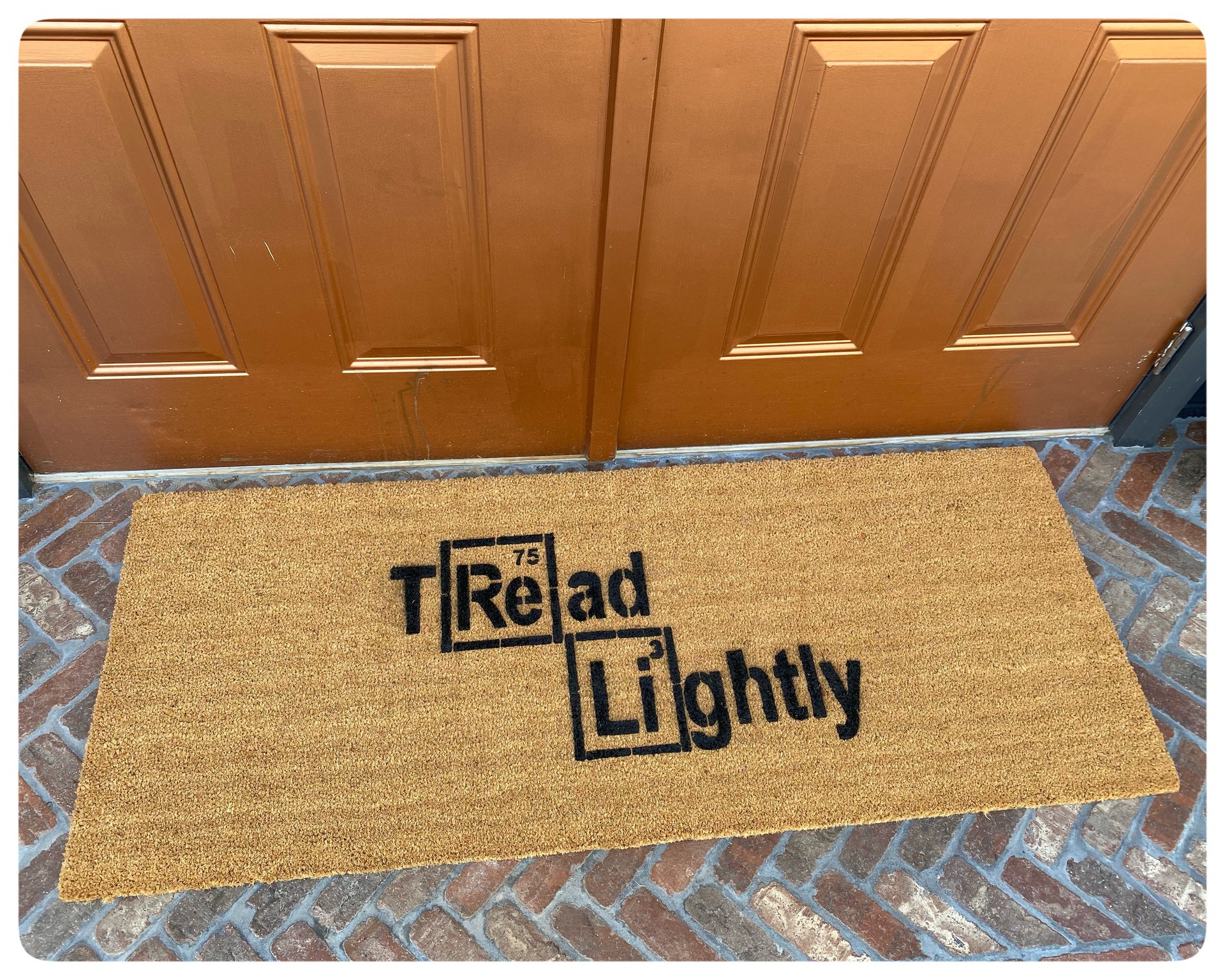 Periodic Table Tread Lightly doormat Breaking Bad funny science nerd gift