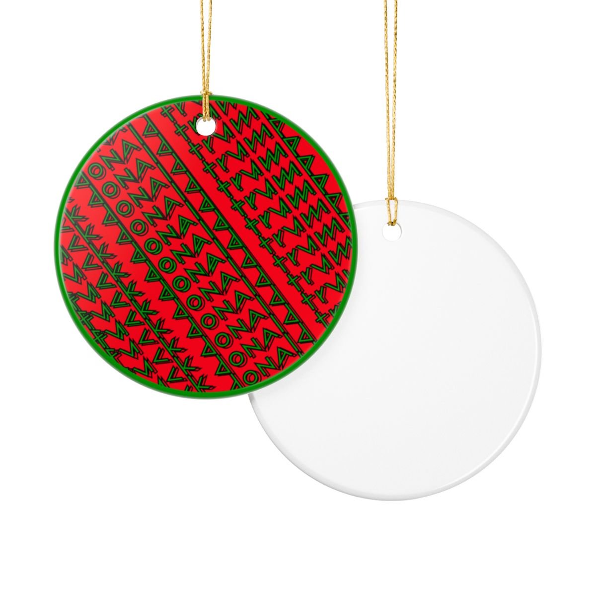 FDT Red Ceramic Ornament - Christmas Tree Decoration