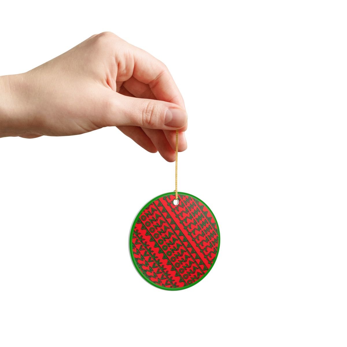 FDT Red Ceramic Ornament - Christmas Tree Decoration