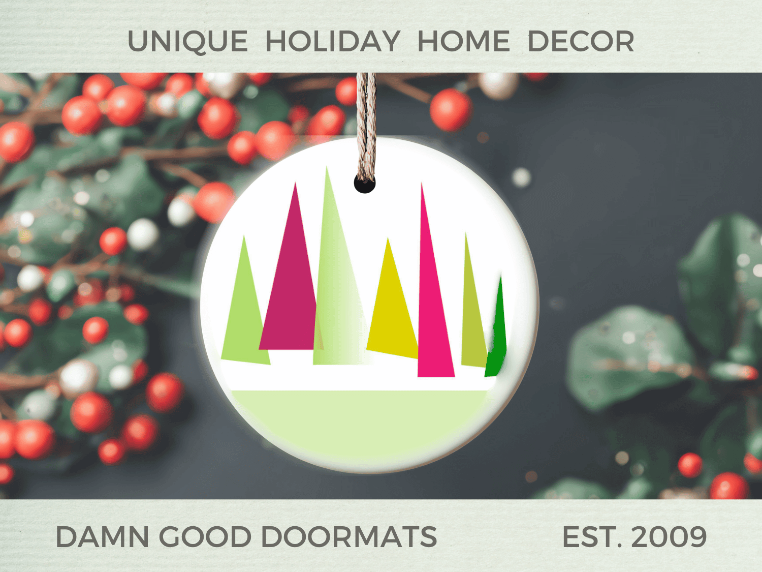 Abstract Pine Trees Ornament | Damn Good Doormats