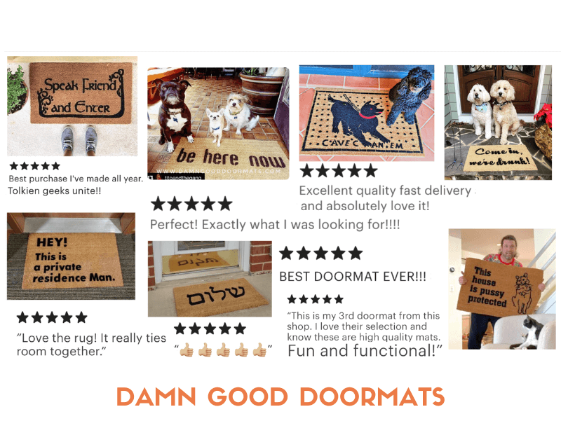 EVERYONE cool funny door mat