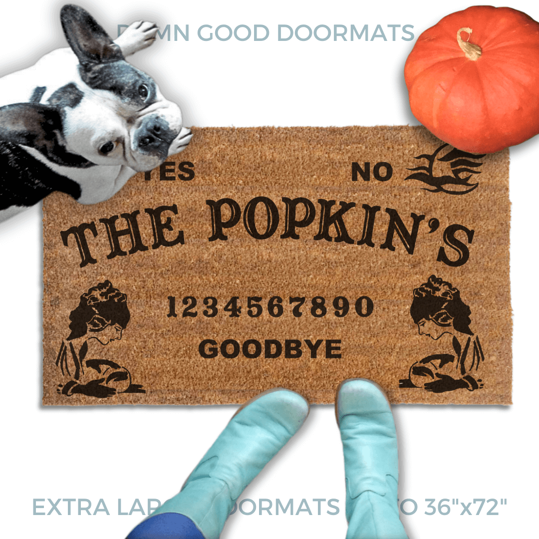 Personalized Name Ouija Halloween Welcome Mat