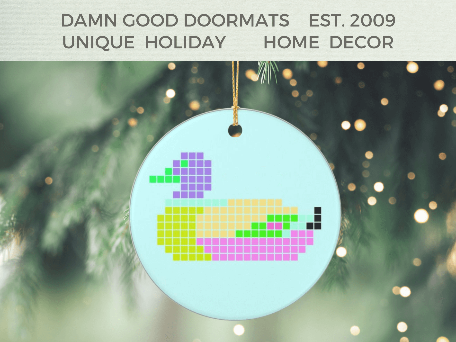 Preppy Duck Ornament | Damn Good Doormats