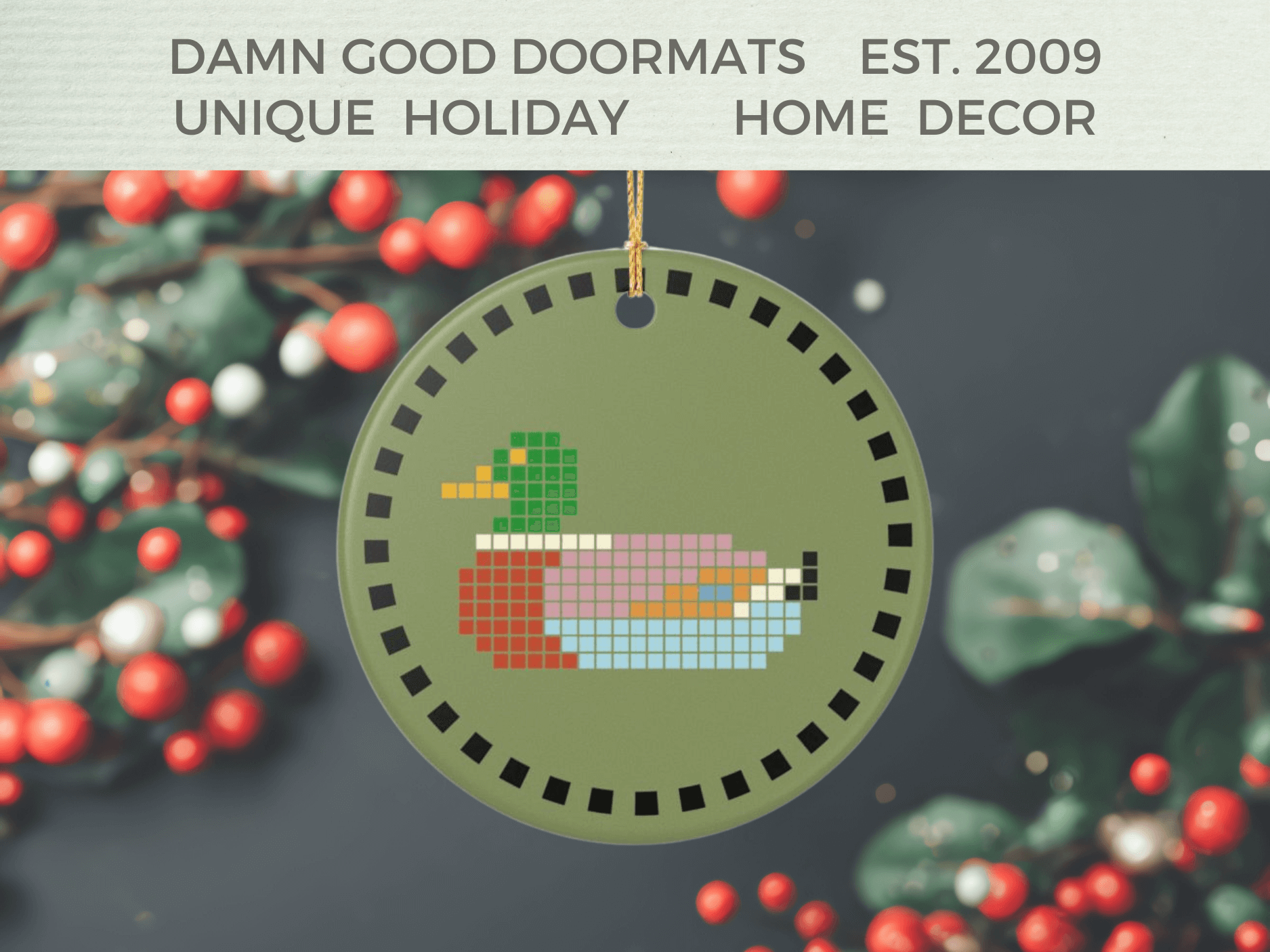 Preppy Duck Ornament | Damn Good Doormats