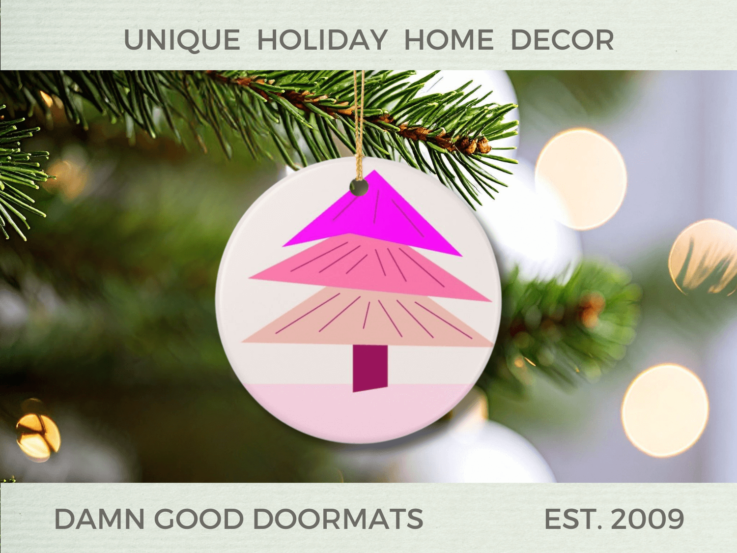 Cute 60s Trees Ornament | Damn Good Doormats
