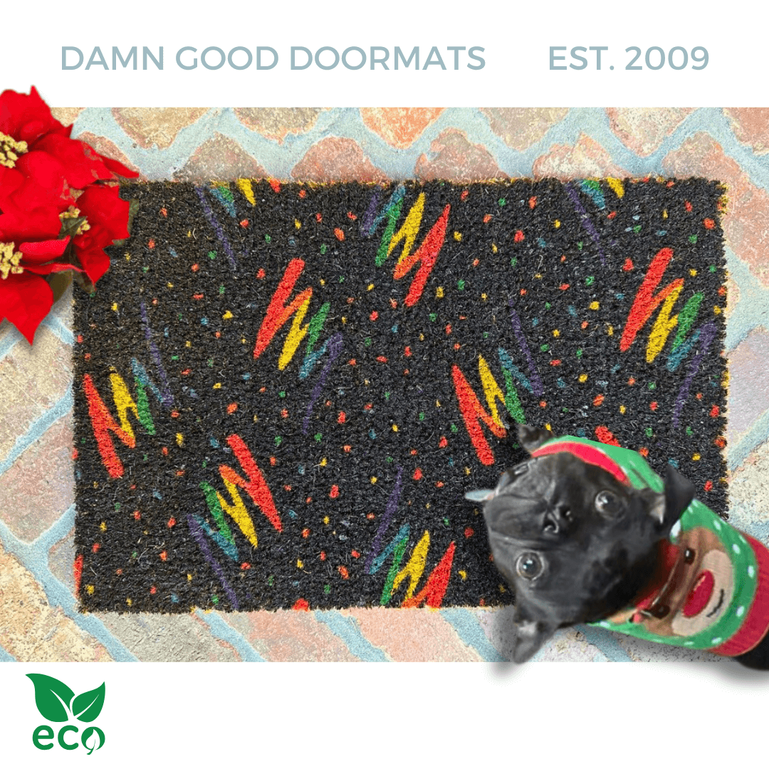 Rainbow 80's Vintage Arcade Doormat