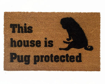 This house is Pug protected sustainable coir doormat