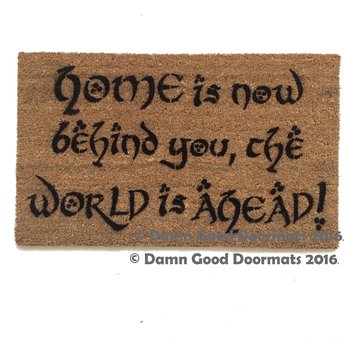 JRR Tolkien HOME is now behind you Gandalf doormat