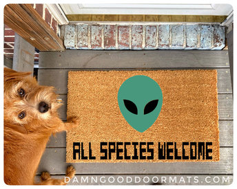 Alien All species Halloween Welcome doormat