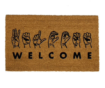 American Sign Language Deaf culture Welcome damn good doormat