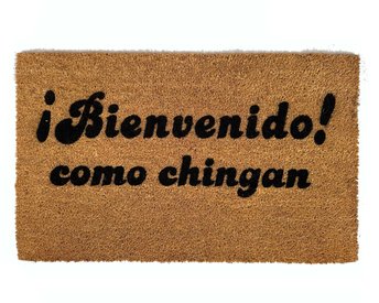 bienvenido como chingan outdoor coir damngood doormat