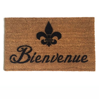 Bienvenue Fluer de lis French doormat