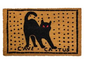 coir outside black cat doormat Cave Catus Pompeii mosaic "Beware of Cat" doormat