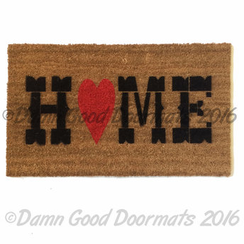 Country home heart doormat