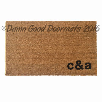 Custom initials doormat