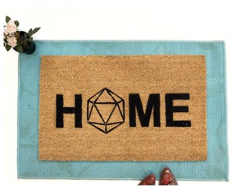 HOME Dungeons and Dragons 20D RPG doormat