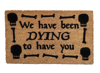 We have been DYING to have you funny halloween doormat
