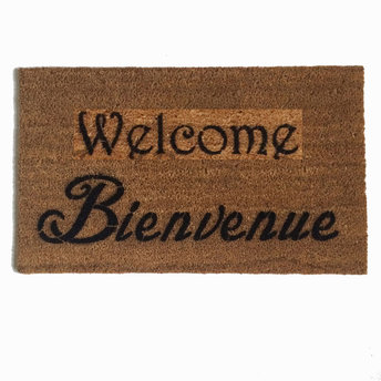 Bienvenue Fluer de lis French doormat