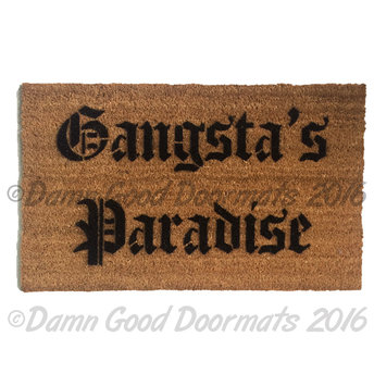Gangsta's Paradise coolio rap fan gift damn good doormat