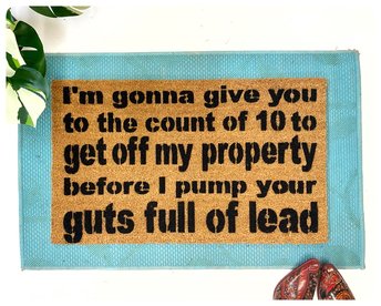 Guts full of lead funny Home Alone doormat