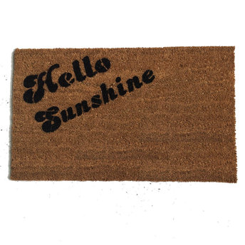 Cute hello sunshine coir doormat
