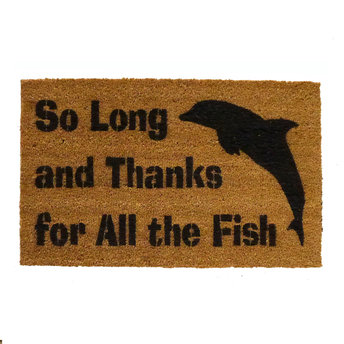 so long thanks for all the fish douglas adams hitchikers guide galaxy nerdy gift