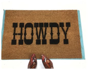 Howdy Texas A&M Aggie Southern welcome doormat