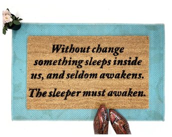 frank herbert dune quote doormat nerdy house gift