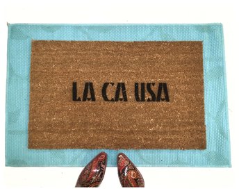 LA CA USA- Los Angeles City of Angels doormat