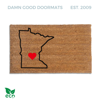 Minnesota Nice heart doormat
