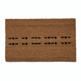 morse code Knock joke warning escape room Welcome doormat geek nerd outdoor eco