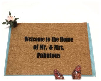 Welcome to the Home of Mr. & Mrs. FABULOUS custom doormat