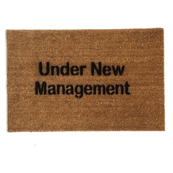 Under new management, housewarming doormat