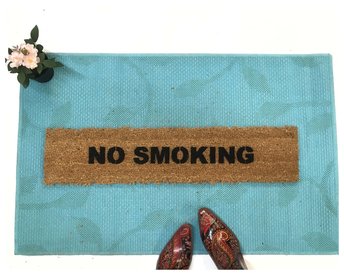NO SMOKING doormat
