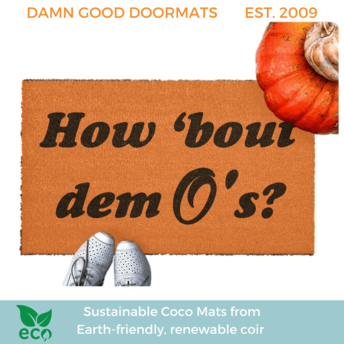how 'bout dem O's? Baltimore Oriole's fan doormat