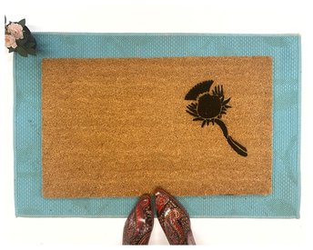 Scottish Fáilte and thistle doormat St Patricks day decor