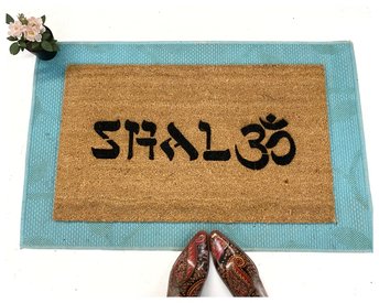Shalom Om™ Jewish mindful doormat