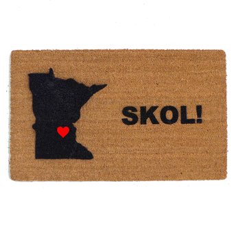 SKOL! Minnesota heart doormat