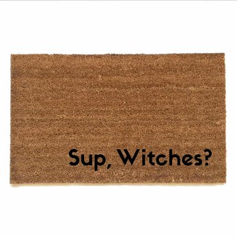 sup witches halloween coir outside doormat